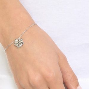 Kenzo Rhodium Sterling Silver Mini Tiger Bracelet